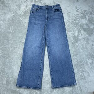 Well Worn Wide Leg Blue Jeans